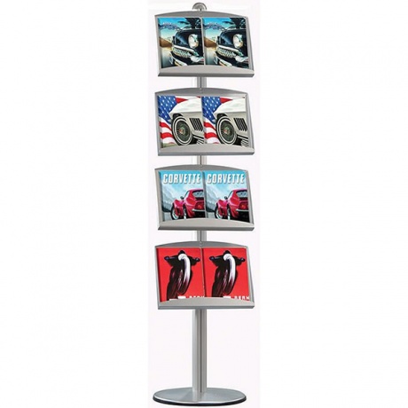 Multi-stand with Steel Brochure Shelves - Single/Double Sided